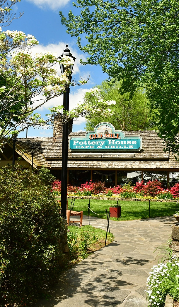 View of Pottery House in spring