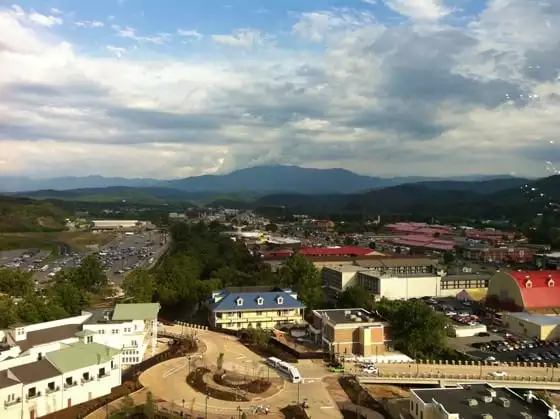 aerial view of pigeon forge