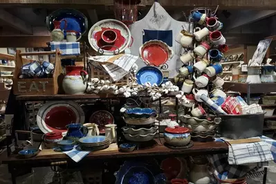 pigeon river pottery display