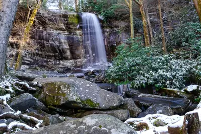 rainbow falls winter