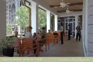 Dollywood Dreammore Resort restaurant porch view